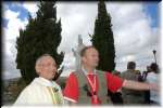 Fr Joe (hailing from Vietnam) with Pawe Gospodarczyk of Melbourne.