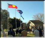 In fact there were three flags made flying up: the Aboriginal, the Australian and the Torres Islandanders.
