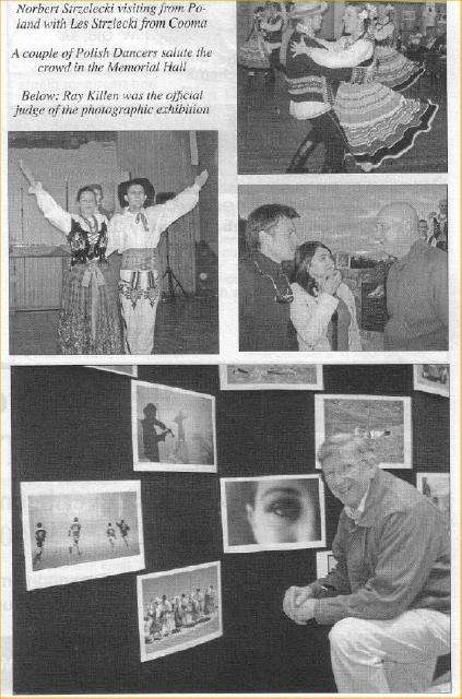 Snowy River Echo (4). Po prawej wida� Monik� i Norberta Oksza Strzeleckich z Poznania w rozmowie z Lesem Strzeleckim z Cooma; a nieco ni�ej znakomitego fotografa Raya Killena.