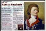A oto anonsowany artyku o Generale Tadeuszu Kociuszce, obok jego zdjcie. Na innym, mniejszym zdjciu widzimy Agrypp Hulla, czarnoskrego przyjaciela Kociuszki i weterana walk o niepodlegoc Ameryki.
