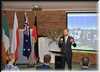 What a day, four flags. Polish Ambassador delivering a speech.