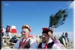 Pogoda przepikna, na szczycie spokj i cisza - nawet pawie pira nie powiewaj.... A w tle polska flaga.